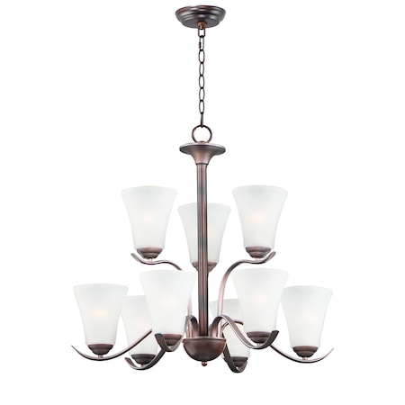 Maxim Lighting Vital 9-Light 26" Wide Oil Rubbed Bronze Chandelier 12076FTOI